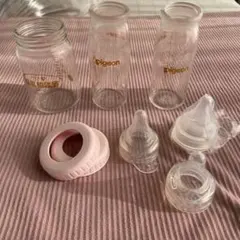 Pigeon 哺乳瓶 ガラス製 母乳相談室　新生児用乳首