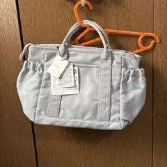 ライトグレー ハンドバッグ 取り外しストラップ付き