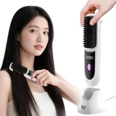 ストレートアイロン ヒートブラシ コードレス ブラシ型ストレートブラシ マイナス
