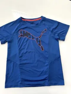 PUMA 青 Tシャツ ロゴプリント150cm