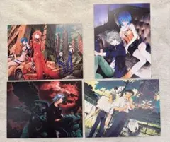 エヴァンゲリオン 貞本義行 ポストカード 綾波レイ 惣流アスカ シンジ 渚カヲル