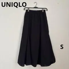 UNIQLO フレアロングスカート 黒 S