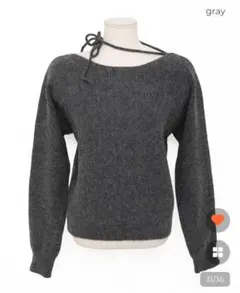 nugu リボンタイニット