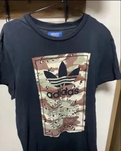adidas トレフォイル カモフラ Tシャツ ブラック