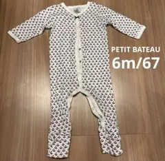 PETIT BATEAU プチバトー 花柄ロンパース 6m 67cm