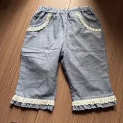 レース付きフリルハーフパンツ 130サイズ グレー