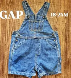 美品　baby GAP ギャップ デニムオーバーオール 18-24M 90サイズ