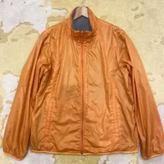 エルエルビーン ナイロン ベスト オレンジ アメリカ古着 裏地フリース