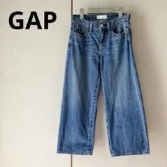 GAP ギャップ デニム ワイドパンツ クロップドパンツ