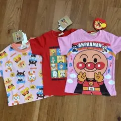新品 タグ付き 90cm アンパンマン Tシャツ 3枚セット売り(単品でも可)