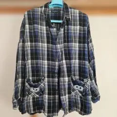 drug store's チェック柄 長袖シャツ ポケット付きサイズ3