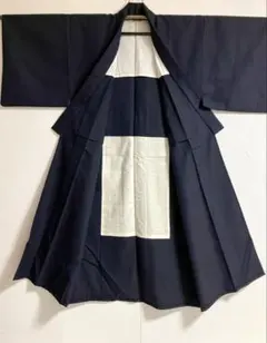 メンズ　ウール着物　単衣　百亀甲柄織