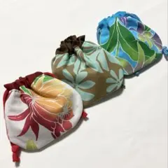 ハワイアン ミニ巾着 3個セット　②