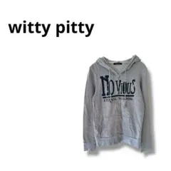 【witty pitty】パーカー　フルジップ　カジュアル　長袖　フード　グレー