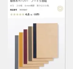 新品・未開封　無地良品　A5ノート　5冊のサムネイル