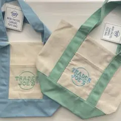 TRADER JOE'S ミニパステルキャンバストートバッグ　セット
