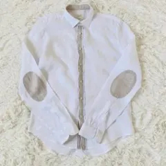 ZARA MAN ザラマン リネン100% 長袖シャツ エルボーパッチ 麻のサムネイル