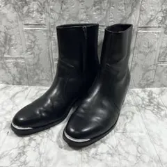 【美品】Lui’s サイドジップブーツ 41 黒 メタルトゥ モード　25.5㎝のサムネイル