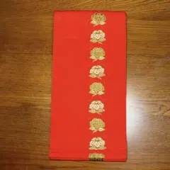 ＊特売品⑩＊　半幅交織帯　民芸縞　椿繋ぎ　紬織風　ビンテージ
