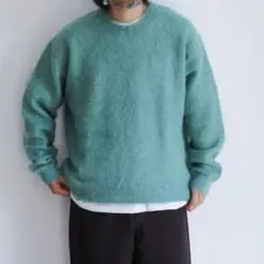 AURALEE BRUSHED SUPERKID MOHAIR KNIT P/O