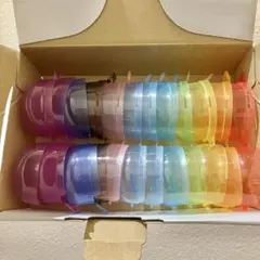 ガチャガチャ　空カプセル　ノンセパレート　カラフル　6cm大きめ　12個　半透明