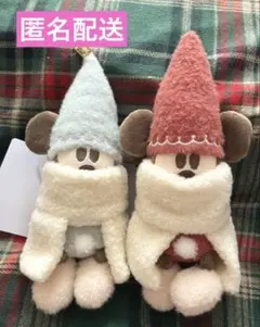 ディズニー クリスマス 2025 リルリンリン ぬいぐるみバッジ 水色 赤のサムネイル