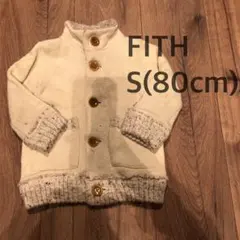 フィスFITH80cm女コットン綿しましま上着ジャケットボタンのサムネイル