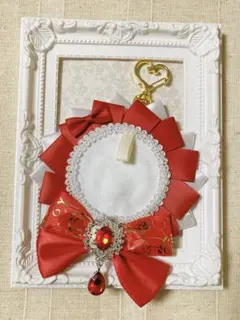 【ハンドメイド】ロゼット　痛ロゼット　赤　シンプル