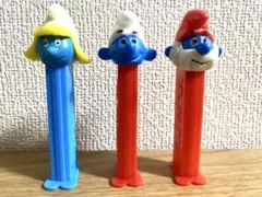 【ヴィンテージ】スマーフ PEZ（ペッツ）3体セット 1990年代 当時物　旧顔のサムネイル