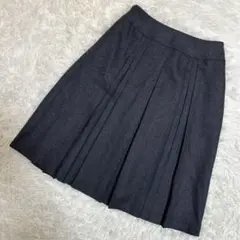 [美品] INDIVI フレアスカート ダークグレー M