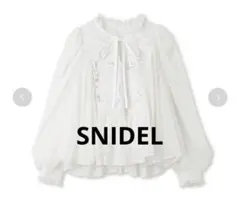 SNIDEL エンブロイダリー楊柳シフォンブラウス　スナイデル　ホワイト