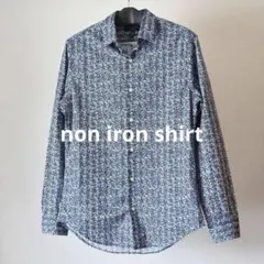 【ノンアイロン】Mサイズ相当 BANANA REPUBLIC 花柄 長袖シャツ
