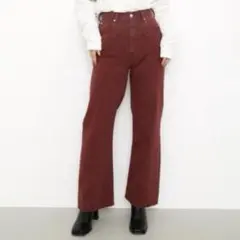 LAGUA GEM ラグアジェム デニムパンツ レッド フレアシルエット 美品