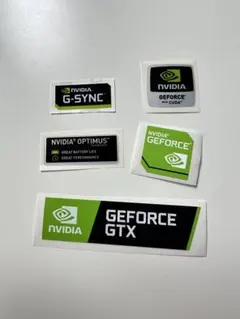 PCパーツ ロゴステッカー 5枚セット NVIDIA
