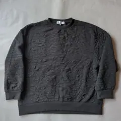 【SEASON REASON】シワ加工　カットソー　ブラック　М（ゆったり）