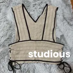 STUDIOUS ビスチェ ベージュ ブラックのサムネイル