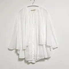 2025SS✨カレンソロジー リネンブレンドシアーブラウス ホワイト
