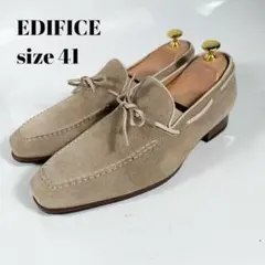 【美品】EDIFICE エディフィス　ローファー モカシン　スエードシューズ