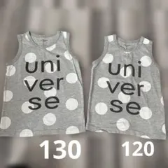 universe プリント ノースリーブタンクトップ 2点セット