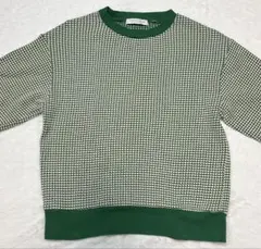 A DAY IN THE LIFE マルチカラー ジャガードニット グリーン　Ｆ