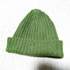 ポール・スミス　オリーブグリーン カシミヤ100%ニット帽