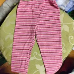 新品未使用✨UNIQLOユニクロキッズ7部丈ピンクストライプレギンス120