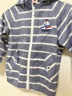 familiar ボーダー柄ライトアウター　90