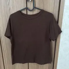 オーガニックコットン 半袖Tシャツ ブラウン Freeサイズ