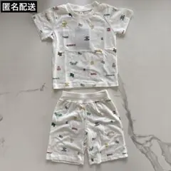 アルファベットTシャツ&パンツセット ホワイト 90