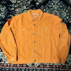 GUESS オレンジ デニムジャケット XXL