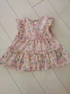 花柄フリルチュニック 110cm