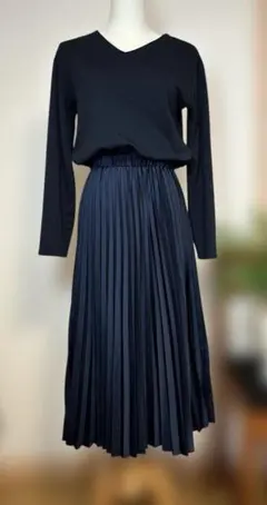 紺　長袖ロングワンピース　ユナイテッドアローズ