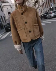 ZARA リバーシブルダブルフェイスジャケット　Mサイズ