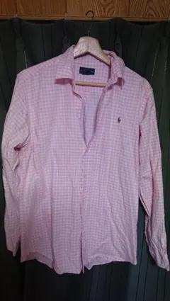 Ralph Lauren ピンク チェック 長袖シャツ XL